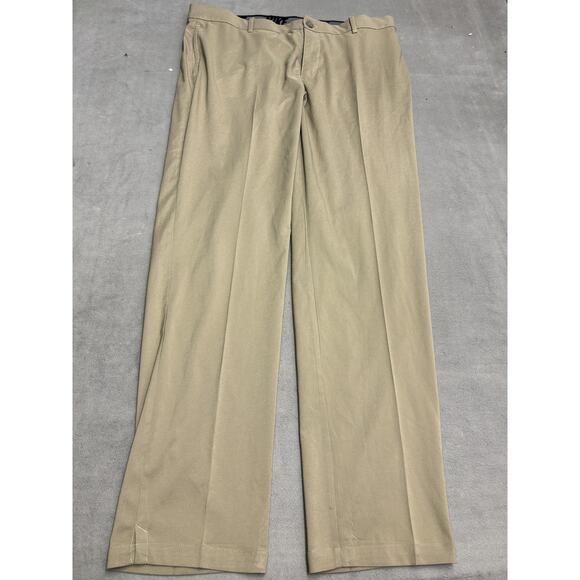 Nike Dri-Fit Pants Mens 38x34 Khaki Standard Fit Golf Chino Lightweight Casual - Picture 1 of 9